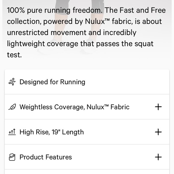 Fast and free lululemon tights - reflective 19” - Picture 9 of 9